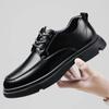 Мужские туфли-оксфорды на шнуровке из натуральной кожи, британские мужские офисные туфли, мужские модные туфли, формальные черные туфли на шнуровке для мужчин