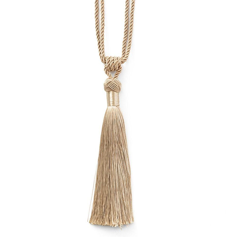 Elegant Braided Tassel Curtain Tiebacks Satin Rope Classic Curtain Hanging Ball Strap Handmade Simple Room Accessories
