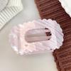 Elegant Large Size Hair Clip Premium PVC Flat Shell Side Clip Hollow Strip 9.5CM Headwear Daily Casual