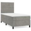 Maison Exclusive - Sommier à lattes de lit et matelas Gris clair 90x200 cm Velours