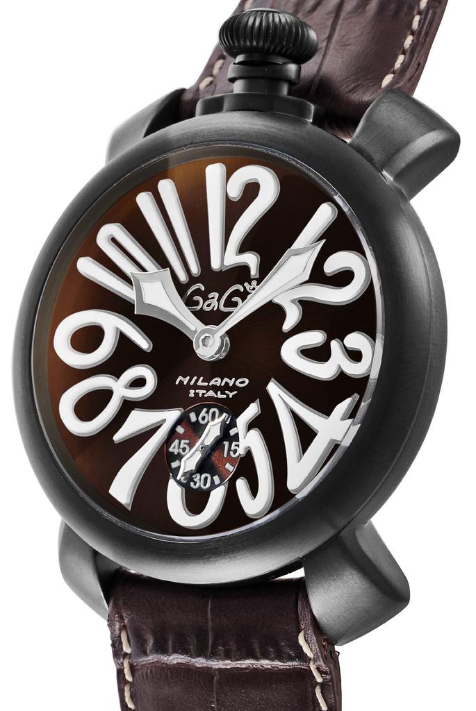 Оригинальные часы без коробки MANUALE 48MM Brown Dial Manual Factory Daily Waterproof Brown [Gaga Milano] 5012.04S-BRW Men's [Товар]