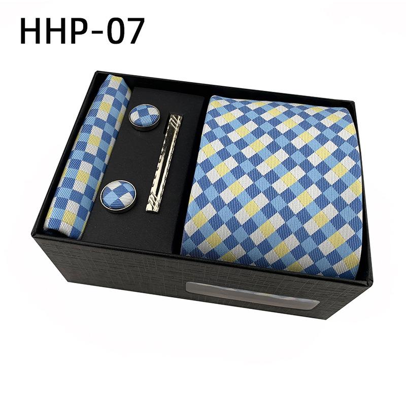 Paisley Men'S Tie Square Cuff Tie Clip Gift Box Set Business Casual Tie Black Gift Box