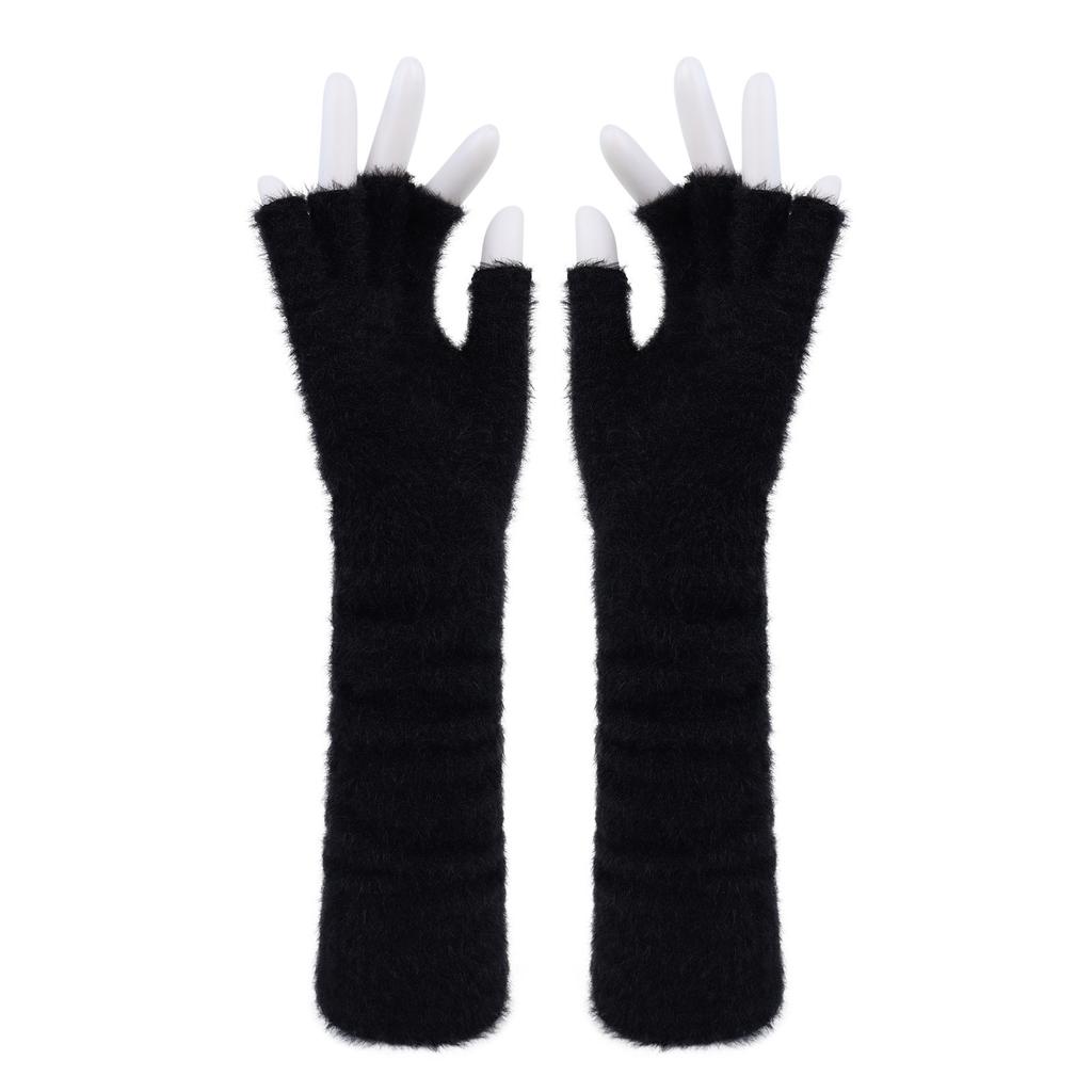 Halloween silicone meat pad long half-finger gloves long iron claw animal claw gloves cos devil ghost claw props