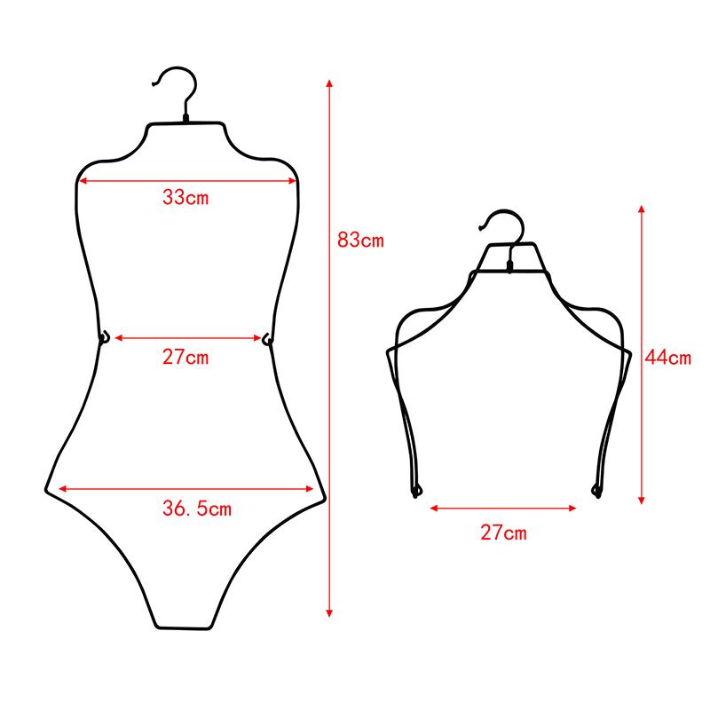 Вешалка для купальника из металлической проволоки, вешалка для бикини в форме тела, складная вешалка для хранения нижнего белья, вешалка для гардероба