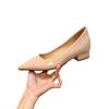 Nude single shoes women's thick heel + inner increase of 6 cm, sexy pure desire to expose toe seams, gentle temperament, commuting women's high hee
