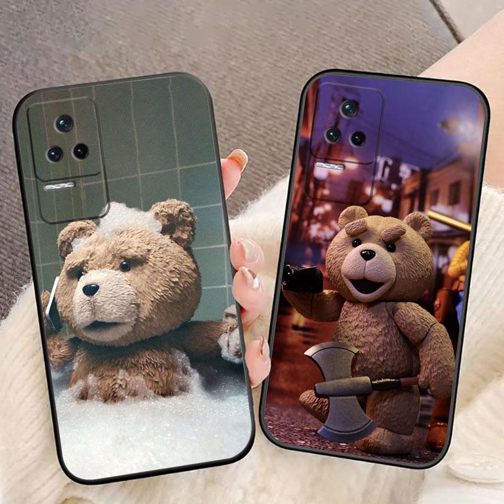 Милый Чехол-Телефон с Плюшевыми Мишками Для Redmi K60 K40 Gaming K30 13C 12C 12 10 10C 9T 9C 9A 9 8 7 6 A1 A2 Силиконовый Чехол Funda Обложка