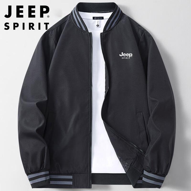 JEEP SPIRIT Men's Casual Baseball Collar Jacket