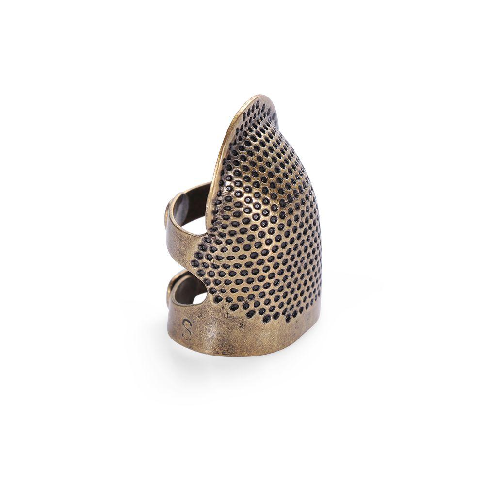 Sewing Accessories Handworking Vintage Gold Needle Thimble Metal Finger Protector Antique Ring