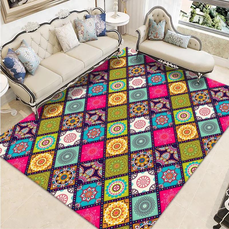 Ковер в этническом стиле, ретро персидский стиль, коврик для пола под диван в гостиной, ковер для дома, придверный коврик