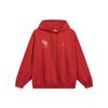 Li Ning Logo Letter Print Loose Pullover Hoodie Unisex Hoodies Cinnabar-Red AWDT311-2