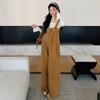 2026 Spring Maternity Set: Washed Denim Overalls & Bell Sleeve Layered Top