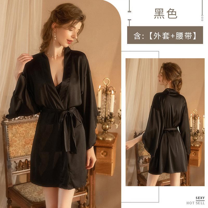 Летняя новая пижама женская тонкая кружевная кружевная аккуратная машина с нагрудной подкладкой Pure Desire ночная рубашка с подтяжками