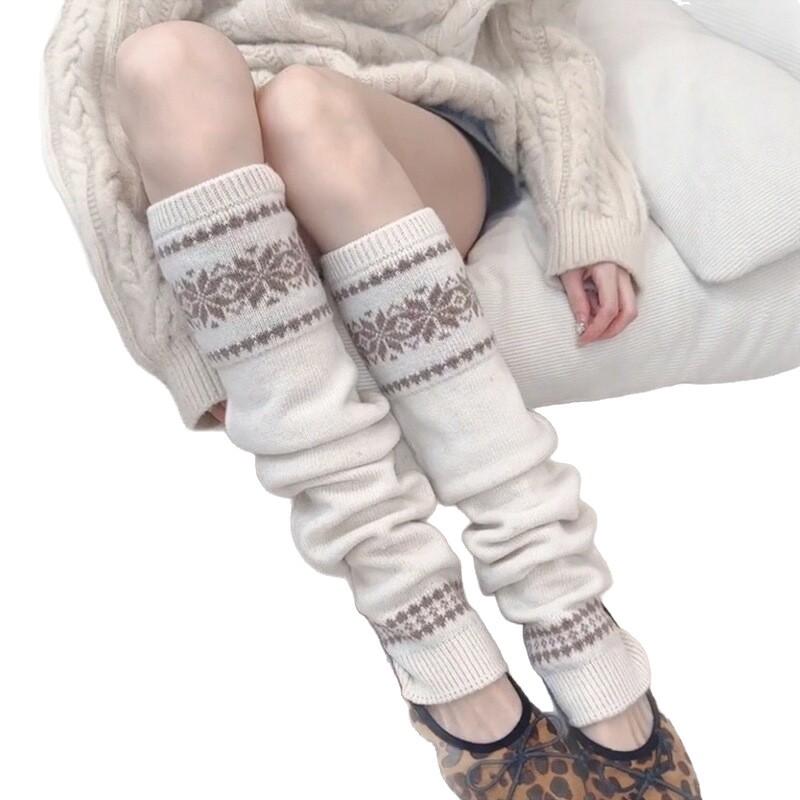 Socks Women'S Autumn And Winter Stacking Socks Cover With Gray Leg Cover
