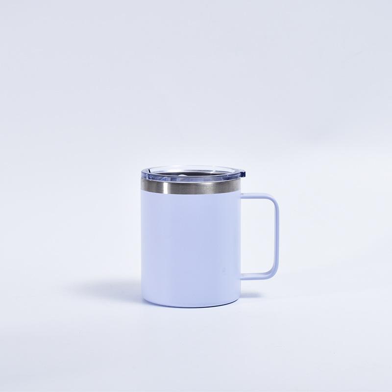 Кружка из нержавеющей стали 304 с пластиковым напылением, герметичная с крышкой и ручкой, офисная чашка, деловая ежедневная кофейная чашка