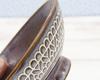 Castle Enterprises [15cm Shallow Bowl (Brown) Set of 10] Mino Ware Lace-Patterned Bowls for a Cute and Stylish Look. Recommended for Women.