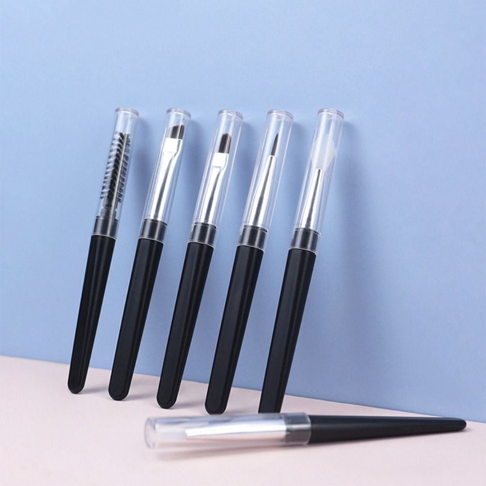 with Dust Cover Spiral Tower Shape Lip Brush Eyebrows Eyelashes Brush Makeup Tool Eyeliner Brush
