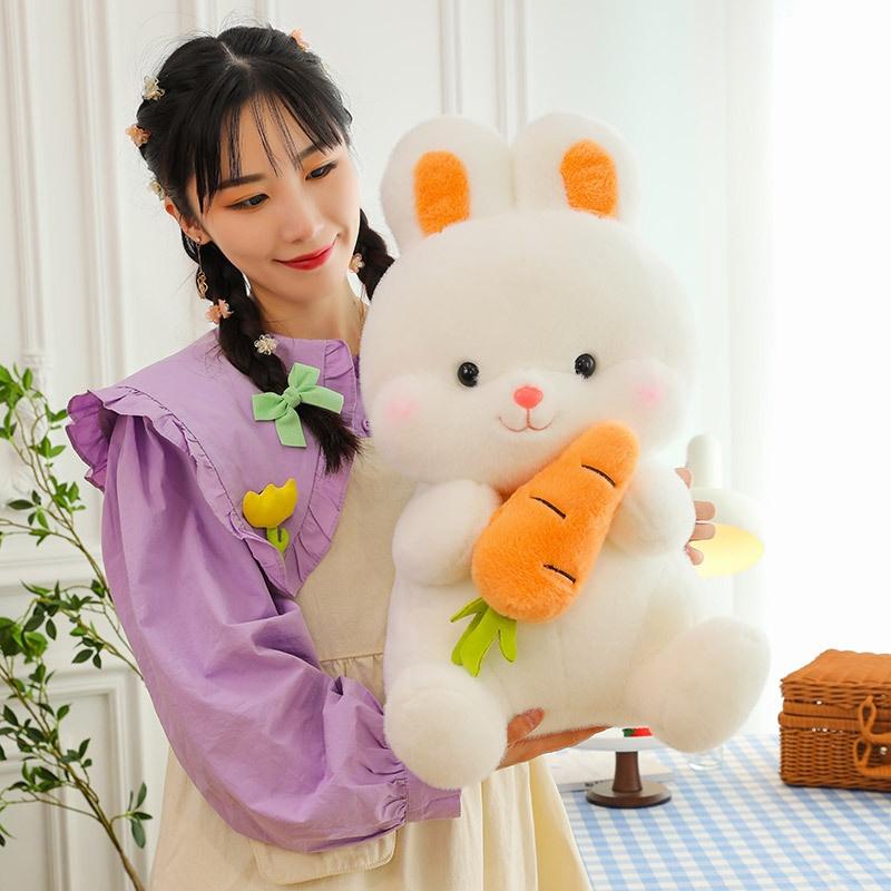 Adorable White Rabbit Plush Doll Soft And Huggable Great For Kids