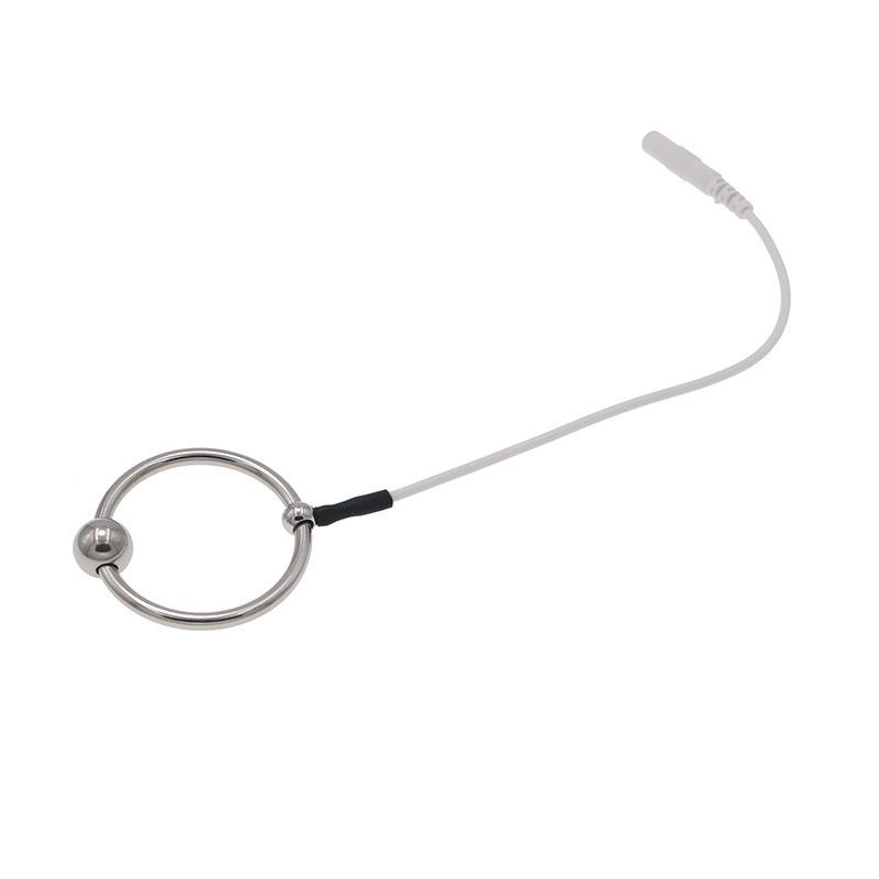 Кольцо из нержавеющей стали с бусинами, электрошоковое кольцо для пениса, униполярные аксессуары, импульсные игрушки для взрослых, инструменты для страсти, товары для взрослых