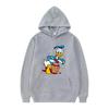 Женская флисовая спортивная свободная серая осенняя толстовка с рисунком Дональда Дака от Disney, пуловеры, недорогие худи в стиле Y2k, мужские толстовки.