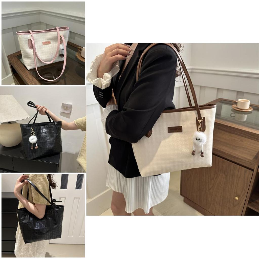 Trendy Oversized Tote Bag Women's 2024 Spring Street Style Shoulder Bag Student Commuter Bag