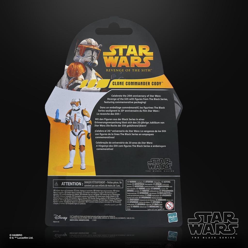 Star Wars Black Series Clone Commander Revenge of the Sith 20th Anniversary Collectible Action Figure Cody, 6-Inch