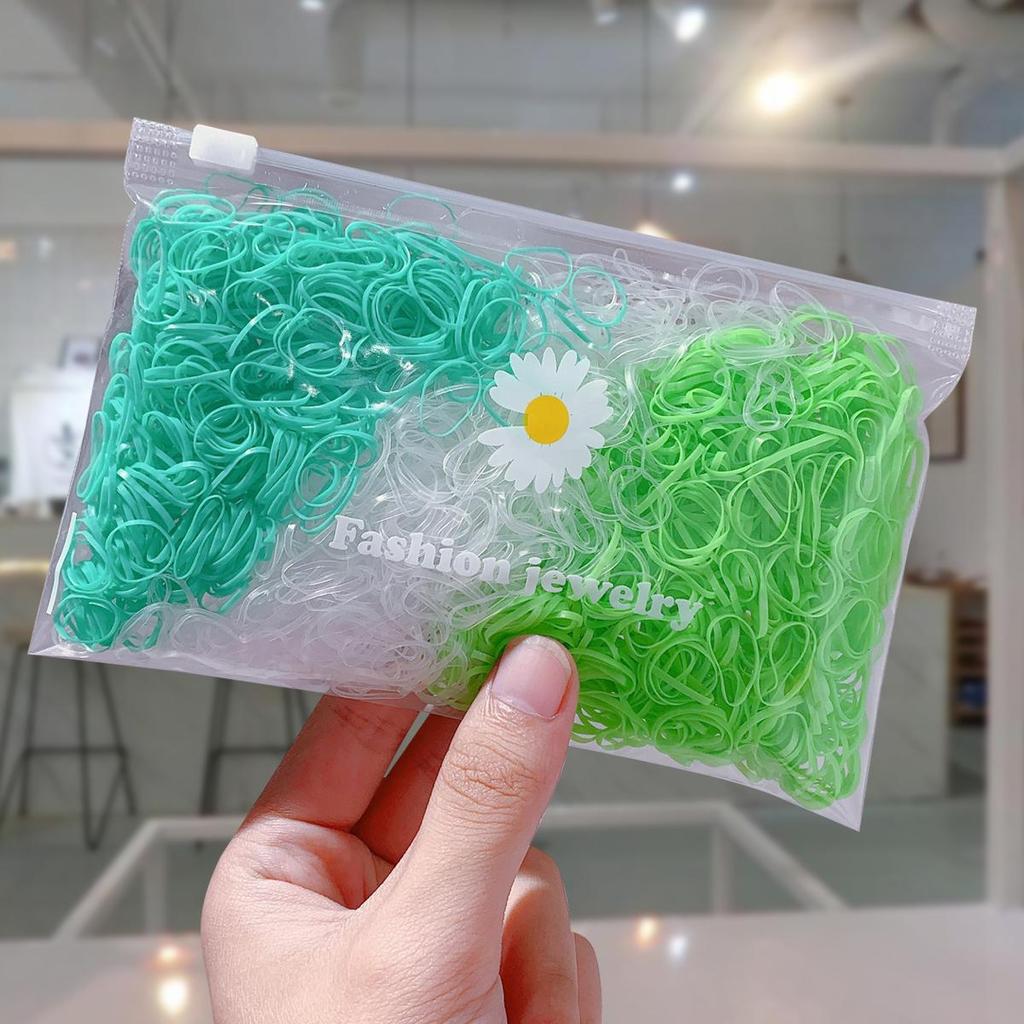 Желейные градиентные маленькие одноразовые резинки для волос YANRONG, 1000 шт./упак., резинка для волос для девочек, держатель для хвоста, аксессуары для волос, резинки для волос