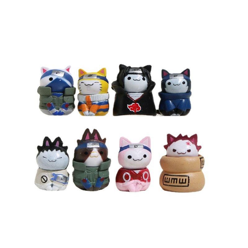 Набор из 8 фигурок Наруто Какаши Узумаки Наруто Харуно Сакура 3 см