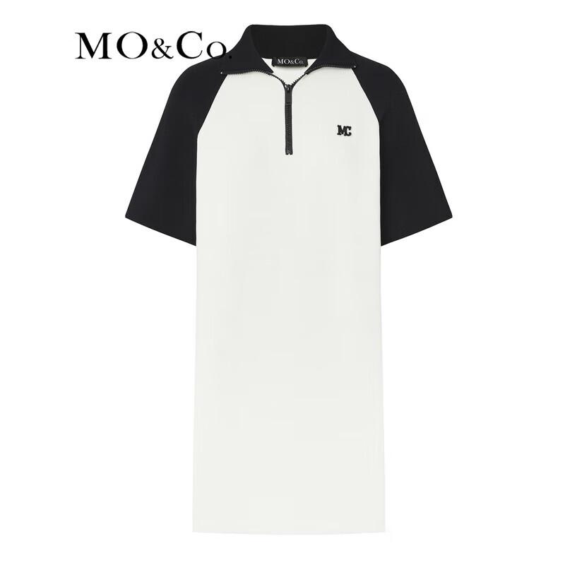 MO&Co. Sporty Knit Polo Collar Short Dress
