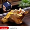 Color-Changing Ceramic Golden Toad Tea Pet
