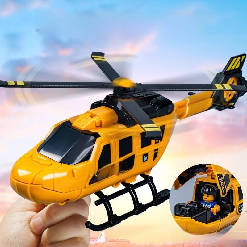 Игрушечный спасательный вертолет с инерционными лопастями для детских ролевых игр и в качестве подарка