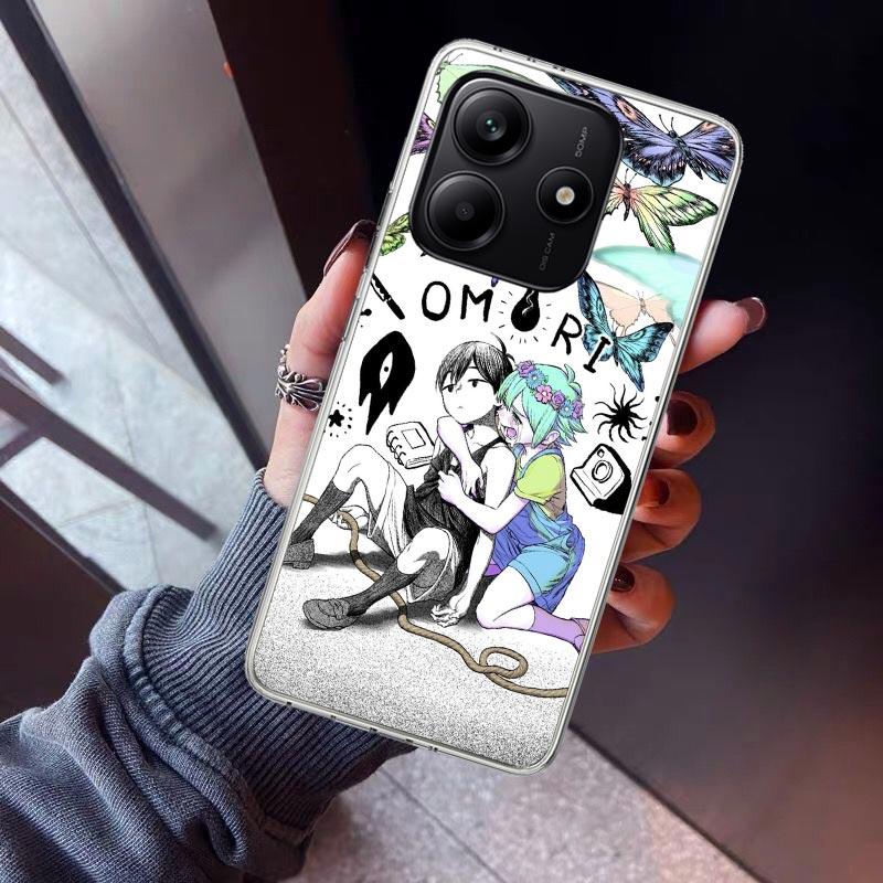 Game O-Omori Cartoon Phone Case For Xiaomi Redmi Note 10 11 12 13 14 15 Pro Plus 11S 12S 14S 11T 11E 10S Soft TPU Back Cover Red