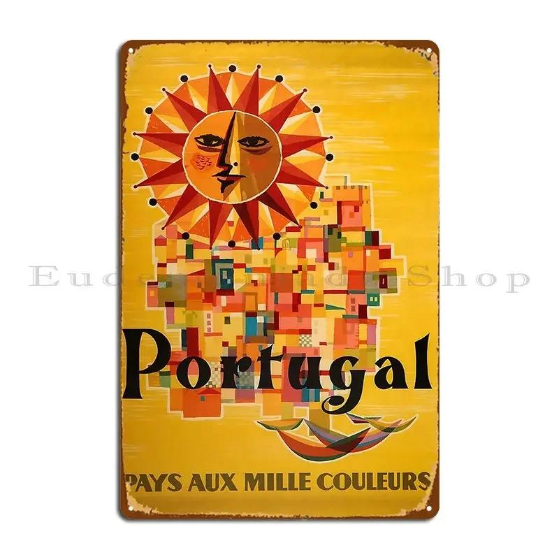 Portugal Vintage Travel Poster Metal Plaque Poster Party Printing Mural Wall Decor Create Tin Sign Poster