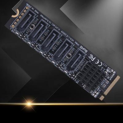Плата-райзер M.2 MKEY PCI-E, 5/6 портов, карта расширения, адаптер M.2 на SATA 3.0, адаптер NVME на SATA SATA3.0, поддержка функции PM