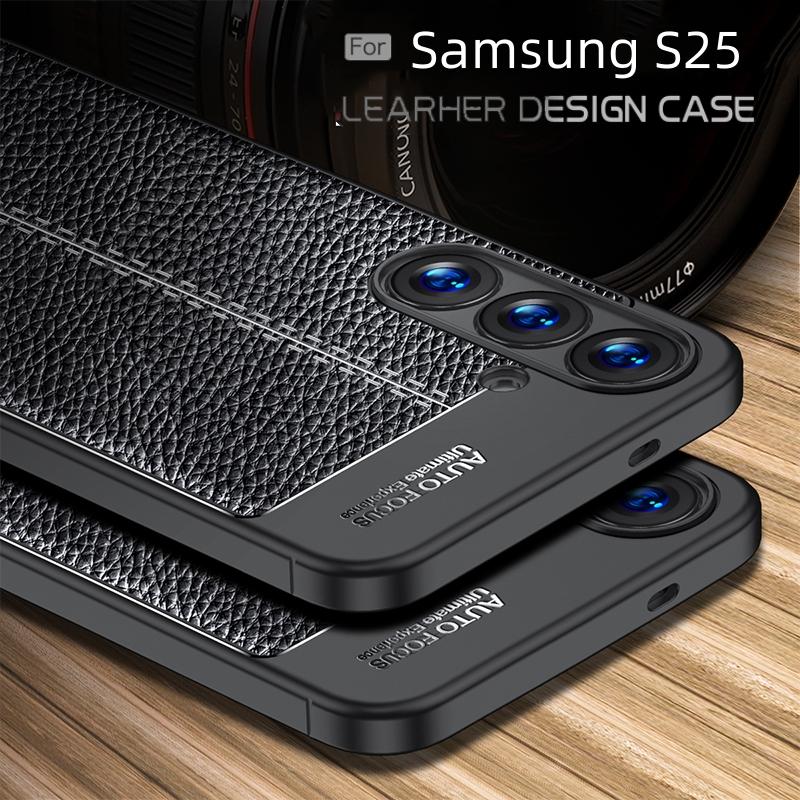 Для Samsung S25 Чехол Обложка Samsung Galaxy S25 Capas Новый Защитный Броня Бампер Задний Ударопрочный ТПУ Кожаный Fundas Samsung S25