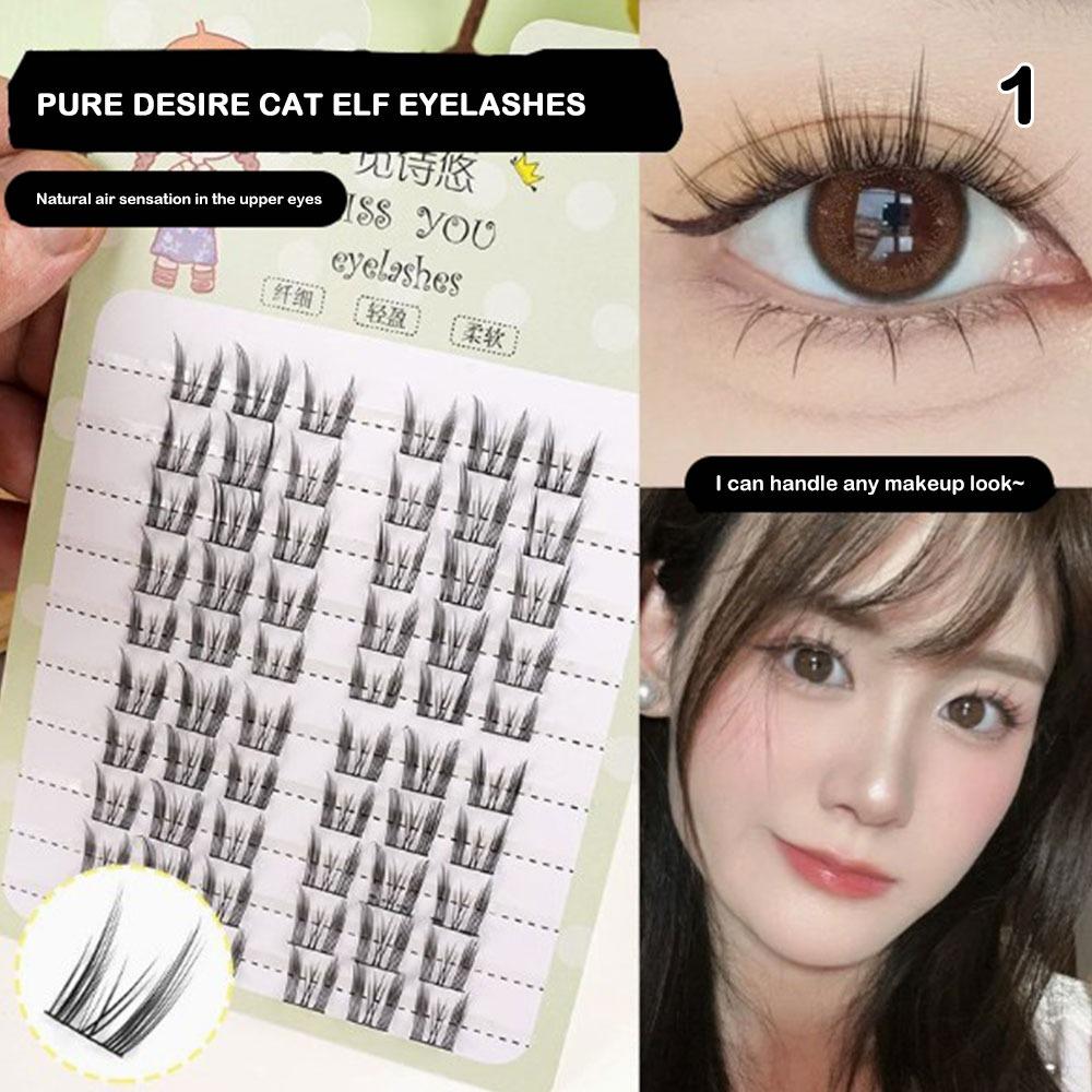 10 рядов накладных ресниц имитация феи аниме ресницы новые натуральные ресницы манга