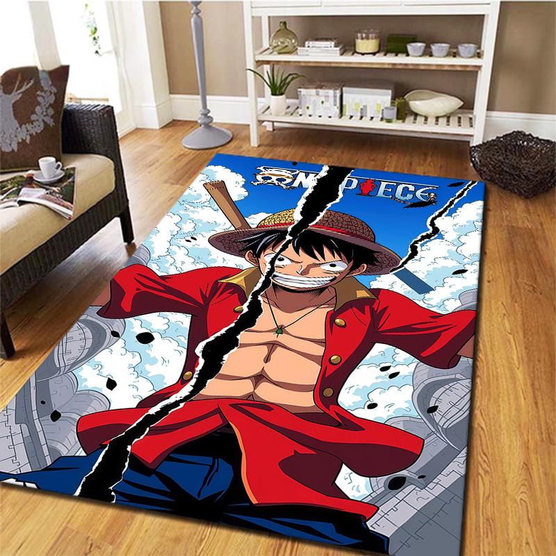 Ковер с изображением Манки Д. Луффи из One Piece для гостиной, спальни, дома, украшение дивана, нескользящий коврик для детской игры