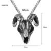 Fashion Accessories Titanium Steel Sheep Skull Men's Pendant Retro Animal Titanium Steel Necklace
