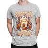 Ghostly Pumpkin Spice T Shirts Men's Pure Cotton Funny T-Shirts Crewneck Cute Ghost Halloween Tees Short Sleeve Tops Summer