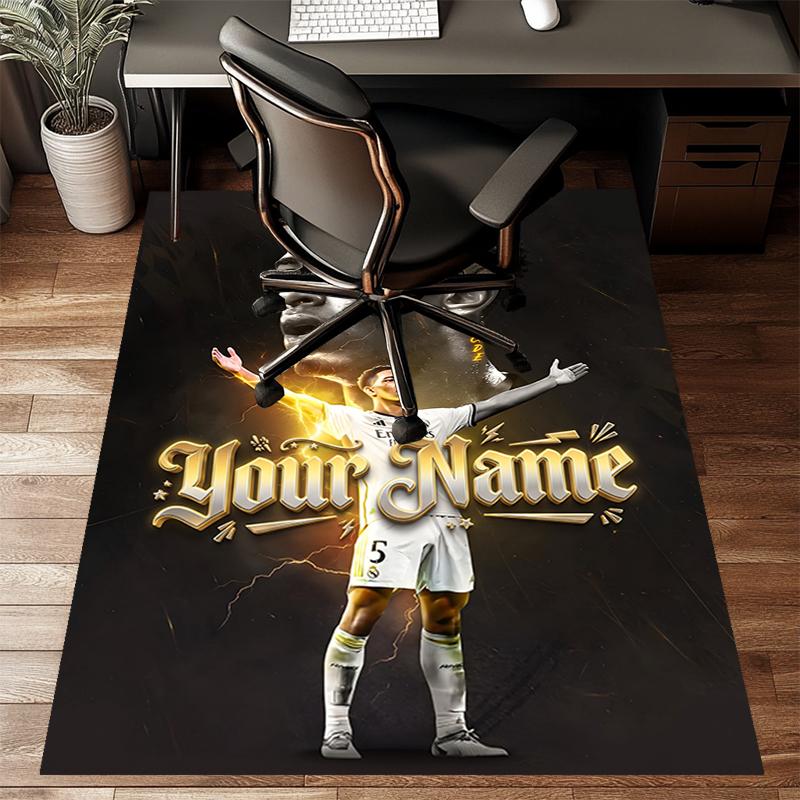 Bellingham Design Area Rug Personalized Name- Non-Slip, Soft & Cozy Floor Mat for Living Room, Office - Indoor/Outdoor Carpet