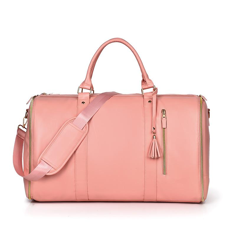 Women's Folding Suit Travel Bag PU Hand Luggage Bag Multi-function Trolley Bag Large Capacity Women's Bag