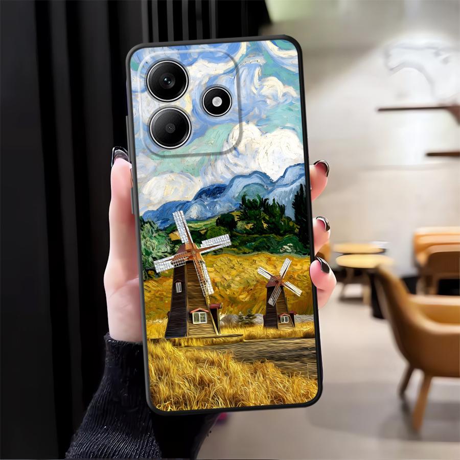 Чехол для Xiaomi Redmi Note 14 12C 13C 10 14C A4 A5 12 11 13 Pro Plus A3 9 8 7 K80 A1 Чехол для телефона A1 K40 A2 Креативная масляная живопись