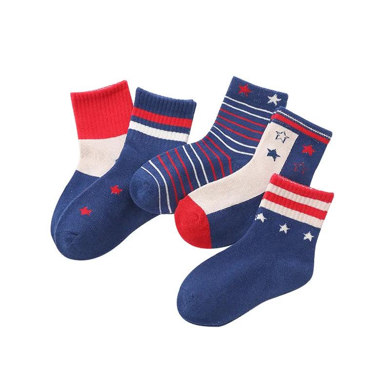 5 пар детских неувядаемых мягких детских носков из чистого хлопка с животным дизайном для девочек от 0 до 12 лет