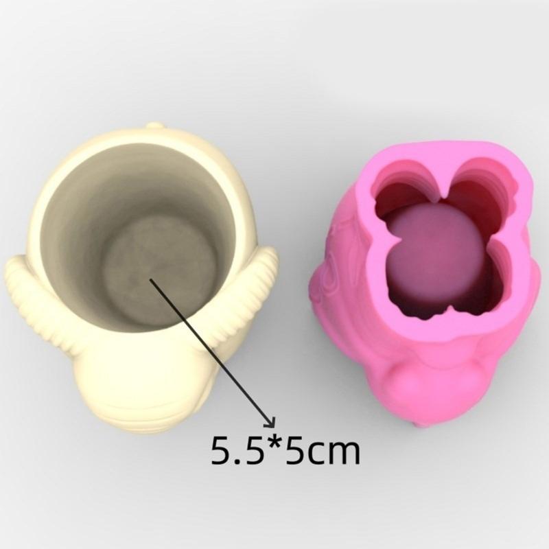 3D Elephant Flower Pots Mold Epoxy Resin Molds Pen Holder Candle Holder Cement Planter Silicone Mould Home Decorations