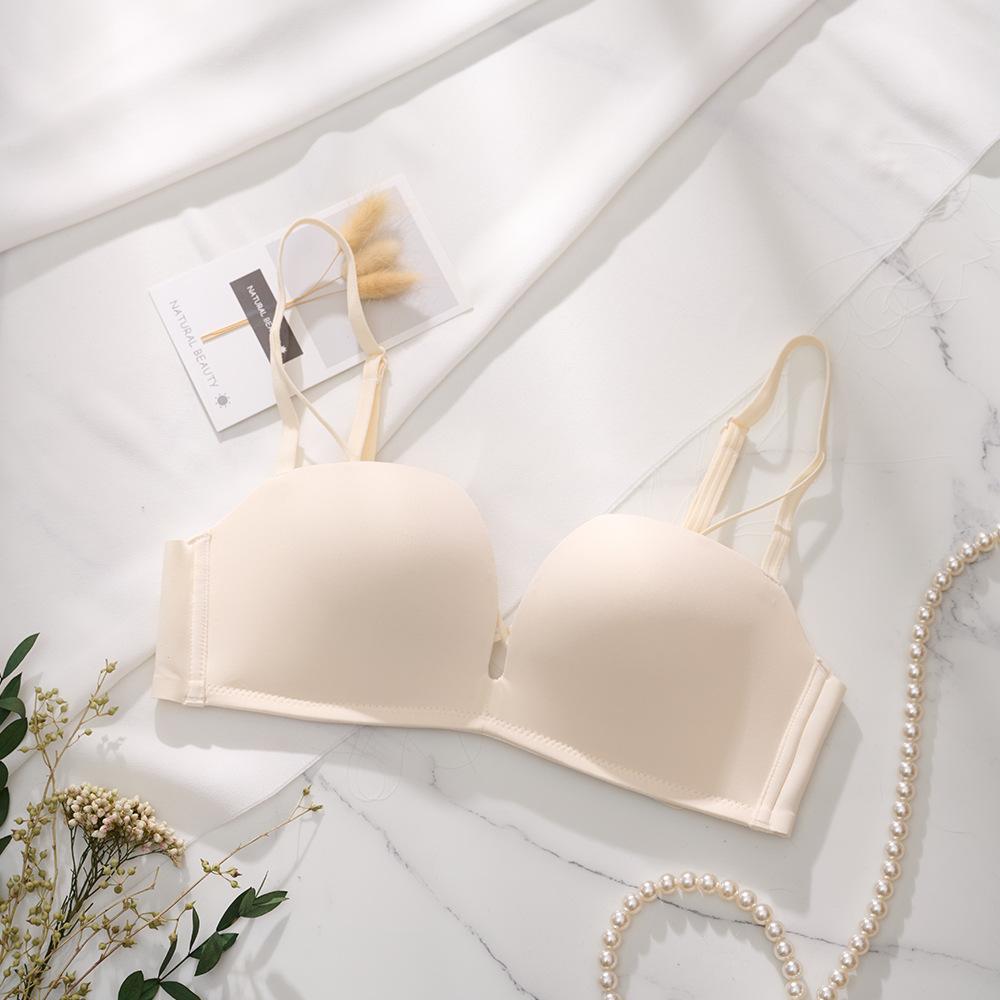 Сборный бюстгальтер, не оставляющий следов, тонкий летний удобный бюстгальтер с глубоким V-образным вырезом и стальным кольцом