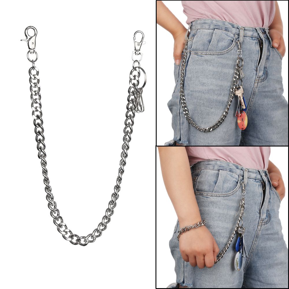 Hipster Punk Rock Key Chains Clip Biker Link Pant Jean Keychain Thick chain Wallet Chain Belt