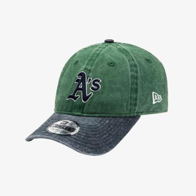 New Era Mlb Oakland Athletics Пигментная стирка Неструктурированная бейсболка Зеленая