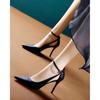 Temperament Hollow Niche High Heels Women's 2025 Autumn New One-word with Pointed Head High-end Thin Heel French Single Shoes