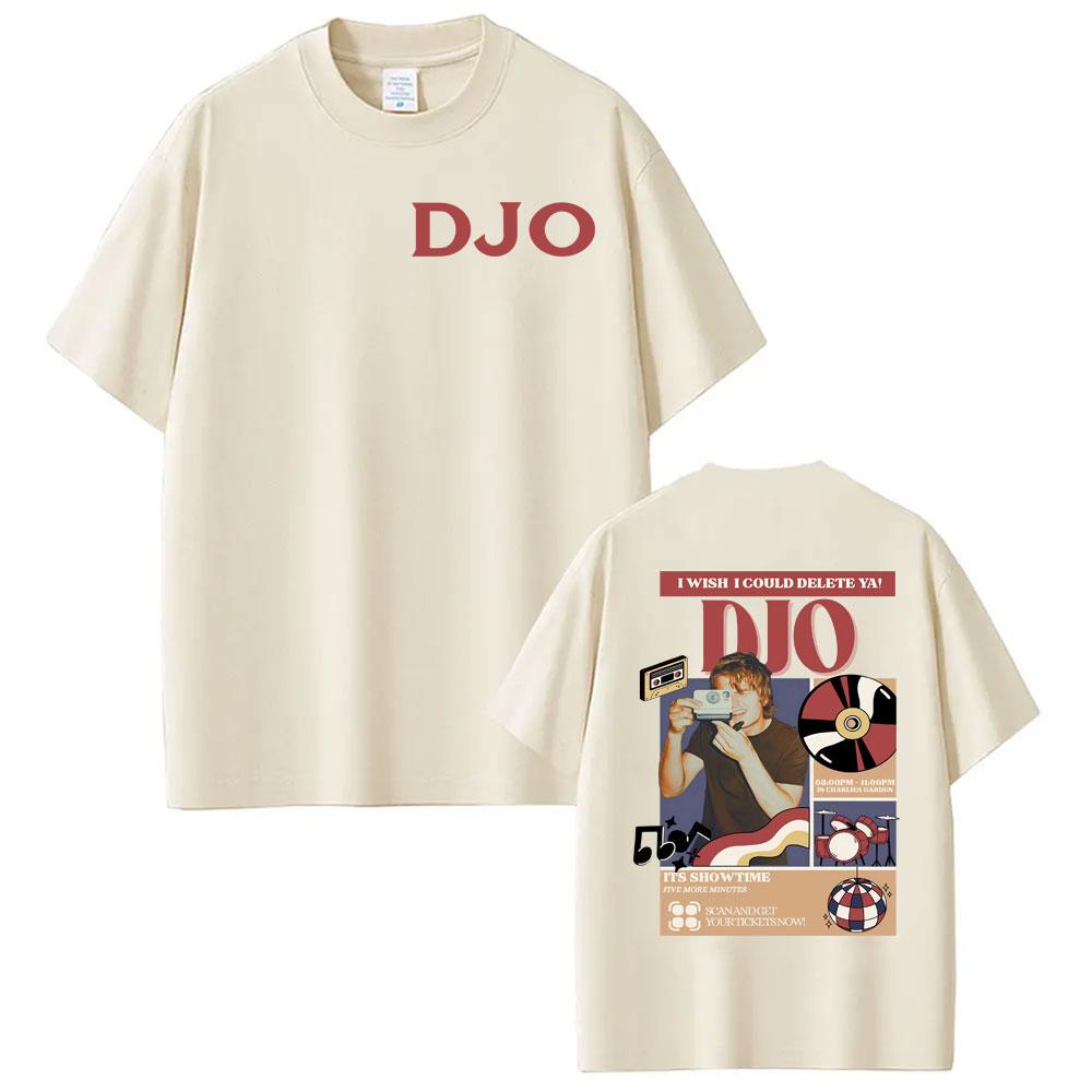 Djo Back on You Tour 2026 Музыкальный Концерт Принт Футболка Джо Кирри Подарок для Новых Фанатов Футболка Унисекс Женская Ретро Хлопок Круглый Вырез Уютные Футболки