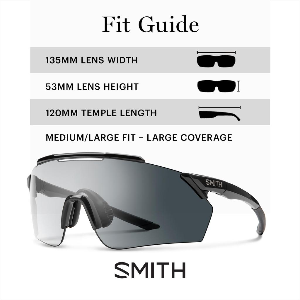 Smith PivLock Ruckus One Size Sunglasses, Black,