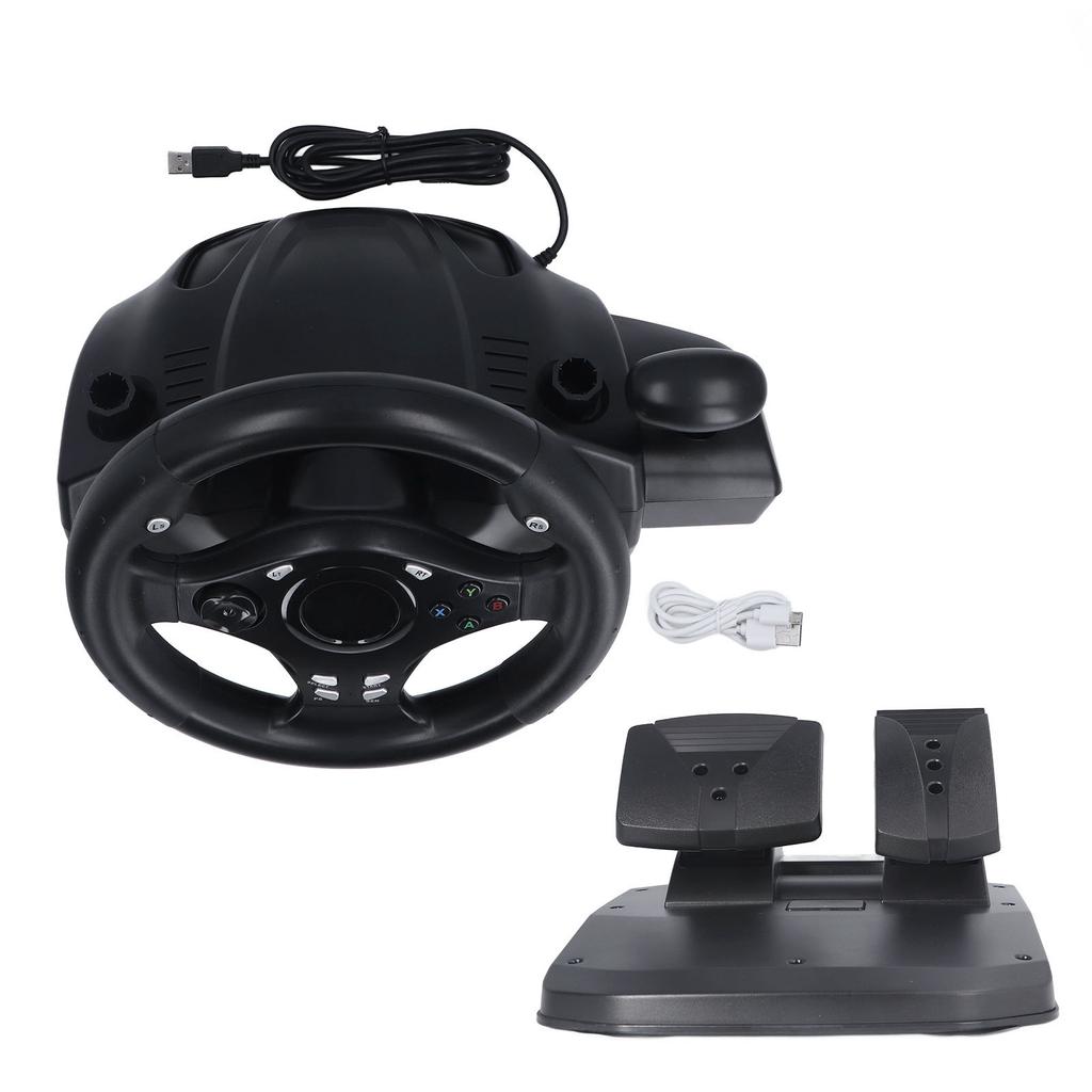 7 In 1 Gaming Racing Wheel 270 Degrees Rotation Multifunction USB Gaming Steering Wheel for PC